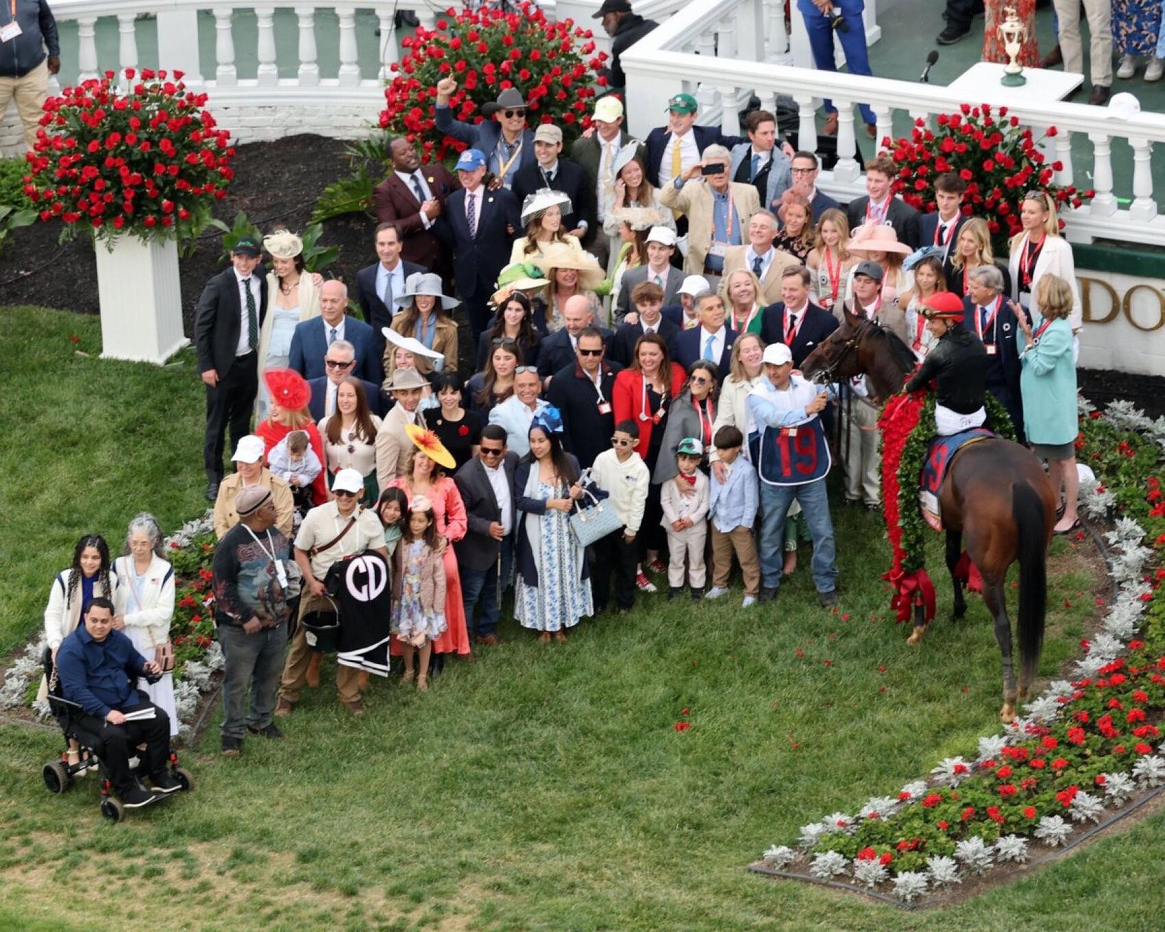 The Derby, above the finish