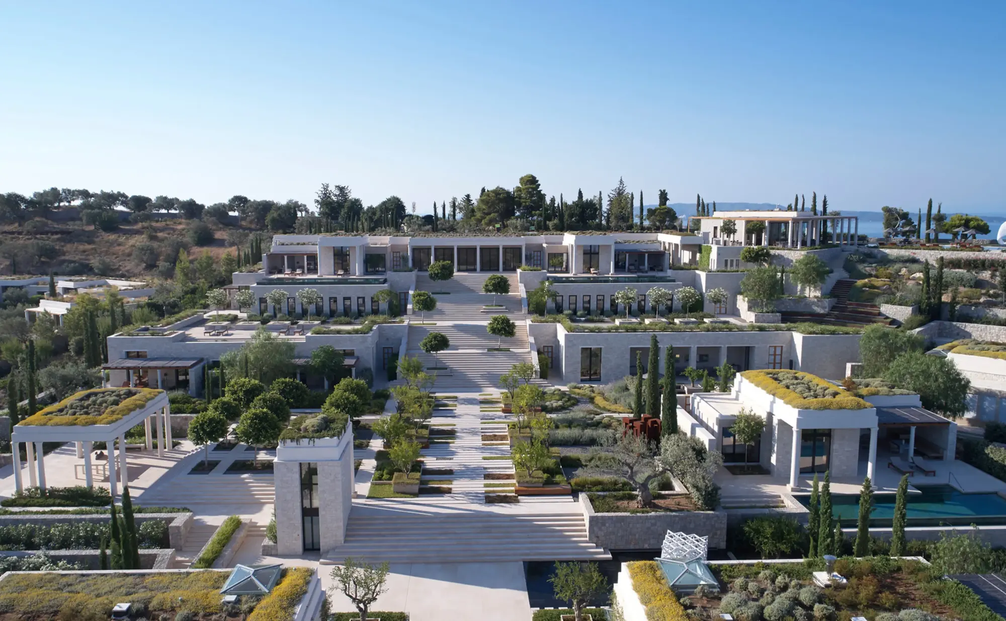 Eleven Pools Above the Aegean, AMANZOE · PORTO HELI, GREECE — by LX and AMG Luxe